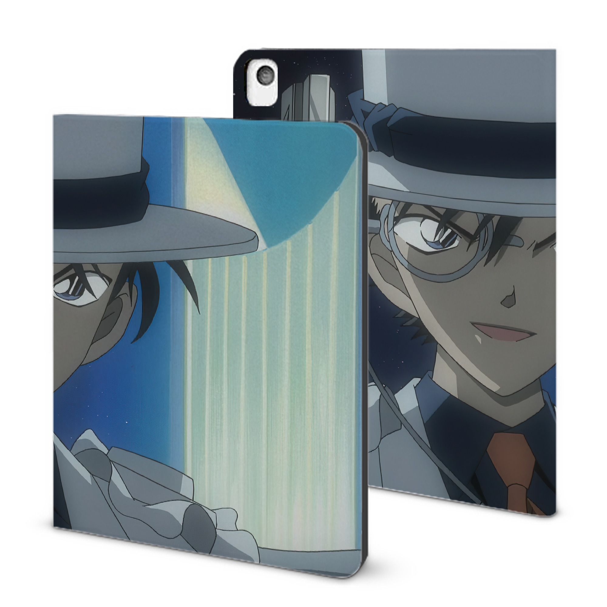 （画像用） 名探偵コナン Detective Conan IPadケース ペンホルダー付き ブックスタイルデザイン